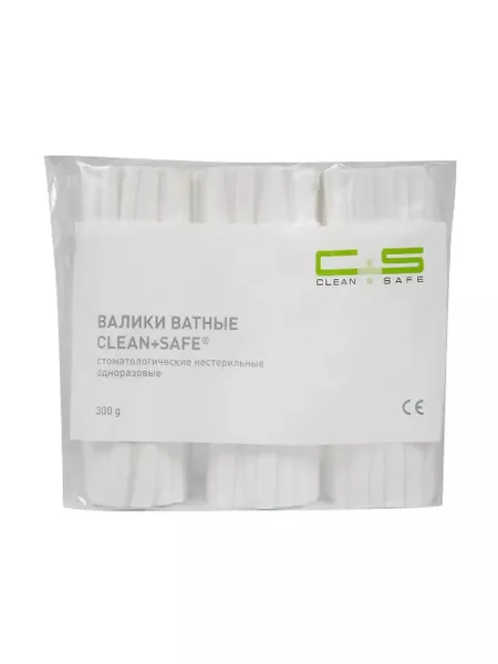 Валики ватные 2 Clean +Safe (600 шт.) Валики ватные 2 Clean +Safe (600 шт.)