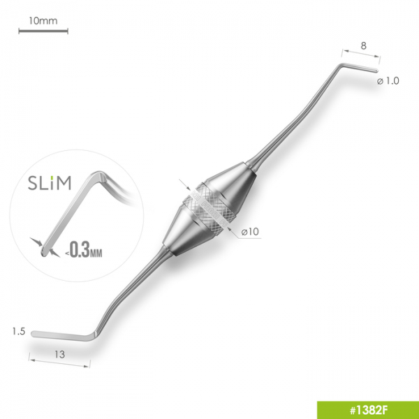 1382F Гладилка SLIM c цилиндрическим штопфером 1мм Fabri 1382F Гладилка SLIM c цилиндрическим штопфером 1мм Fabri
