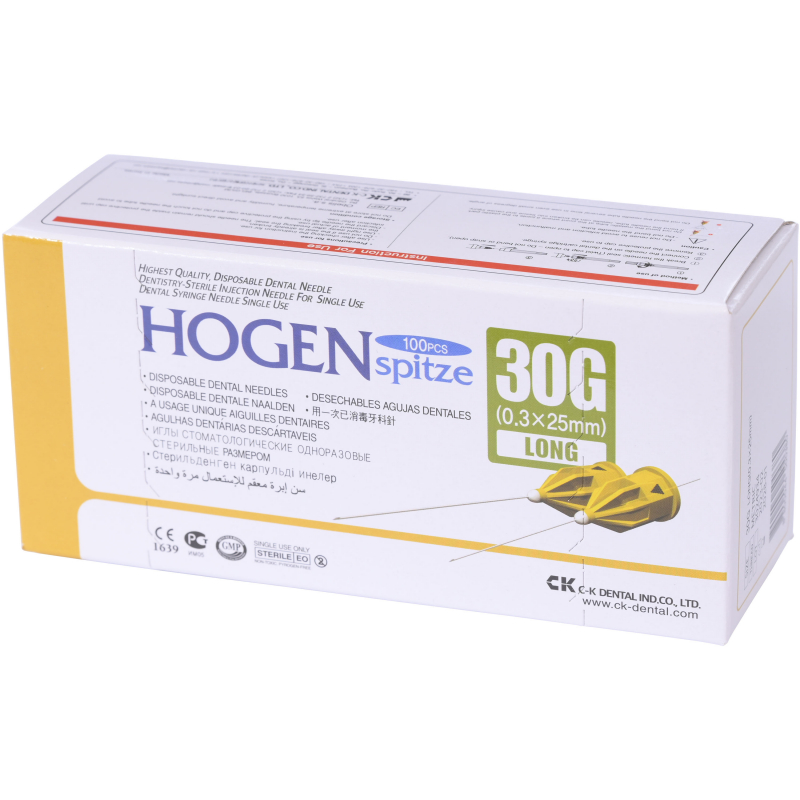 Иглы карпульные Hogen Spitze 30G*25 мм,100 шт. Иглы карпульные Hogen Spitze 30G*25 мм,100 шт.