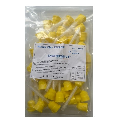 ������� ��� ���������� Dispodent Mixing Tips Yellow (������), 50��.
