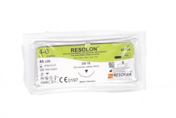 ������� 4-0 USP,DS 18,1,5 EP,0.45 �,�����,1 �����, RESORBA, 88144