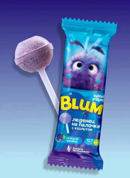 Леденцы без сахара с ксилитом ht Xylitol Lollipop 1 шт. черника Леденцы без сахара с ксилитом ht Xylitol Lollipop 1 шт. черника